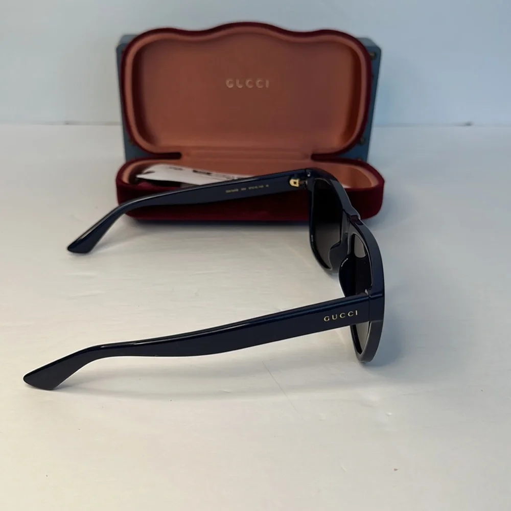 New Authentic GUCCI Grey Browline Men's Sunglasses GG1345S 004 57